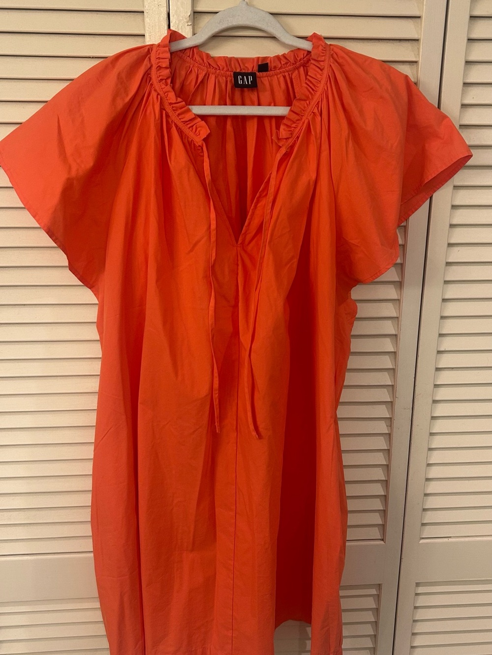 GAP Women's Coral Peasant Dress